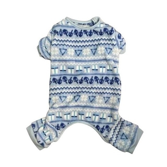 Petsmart Other - Hotel Doggy Fleece Hanukah Dog Sweater Blue White Dreidel Snowflake Gifts